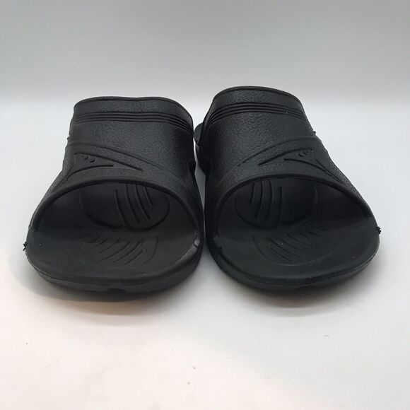 Men's 8-9 Lightweight Black Shower Sandals Comfortable Pool Slides Beach Shoes - Picture 2 of 12